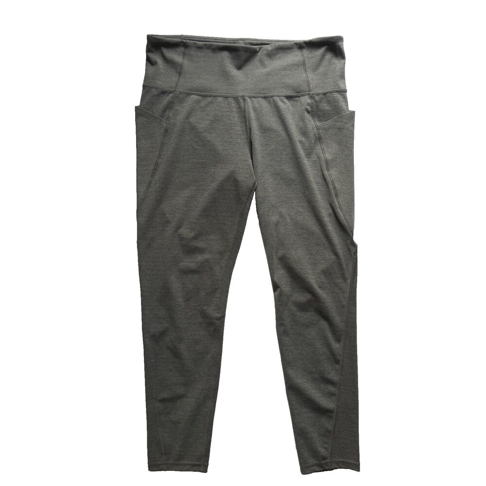 Xersion Womens Leggings Full Length Petite XL Anti Odor Dark Gray Workout Pants